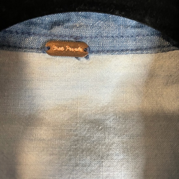 Free People Bandana Bandit Denim Shirt - Picture 6 of 6